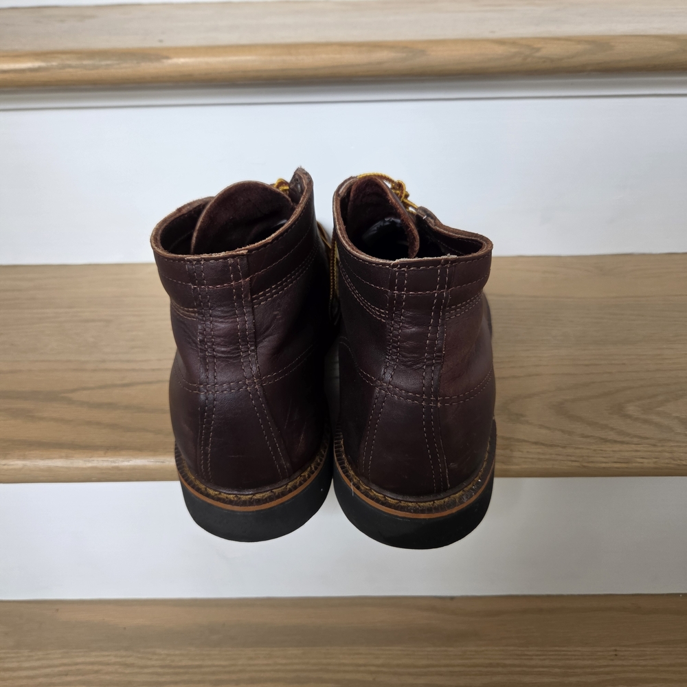 Men’s Dark Brown Leather Work Boot - Picture 6 of 8